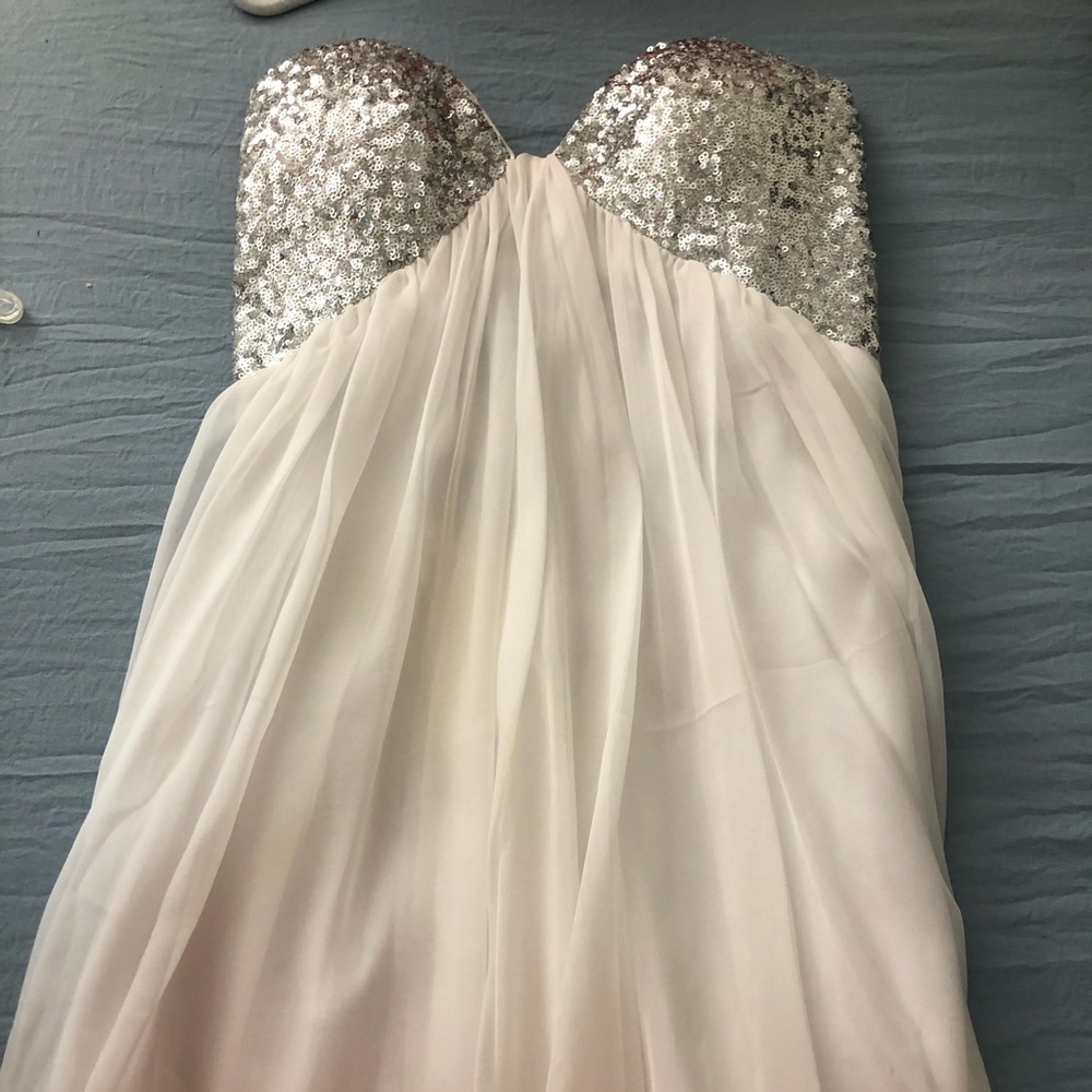 white mini dress
